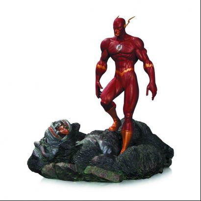 The Flash Vs Gorilla Grodd (Patina) Mini Statue