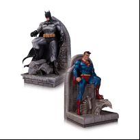 Batman and Superman Bookends Statues